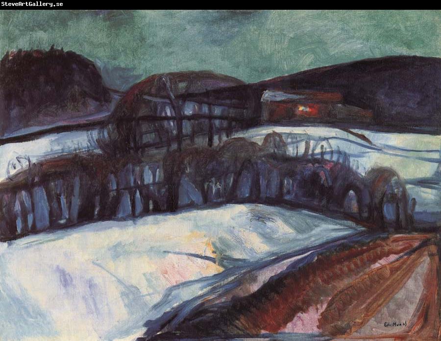 Edvard Munch The red house in the snow